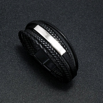 Multi-Layer Braided Men's Leather Bracelet